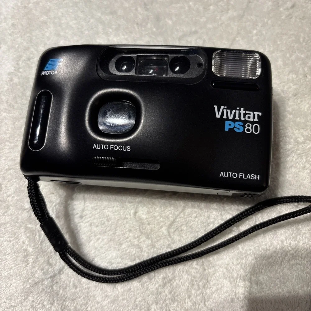 Vivitar PS80 35mm Point & Shoot Film Camera- AF Motor-  Auto Flash Tested‎